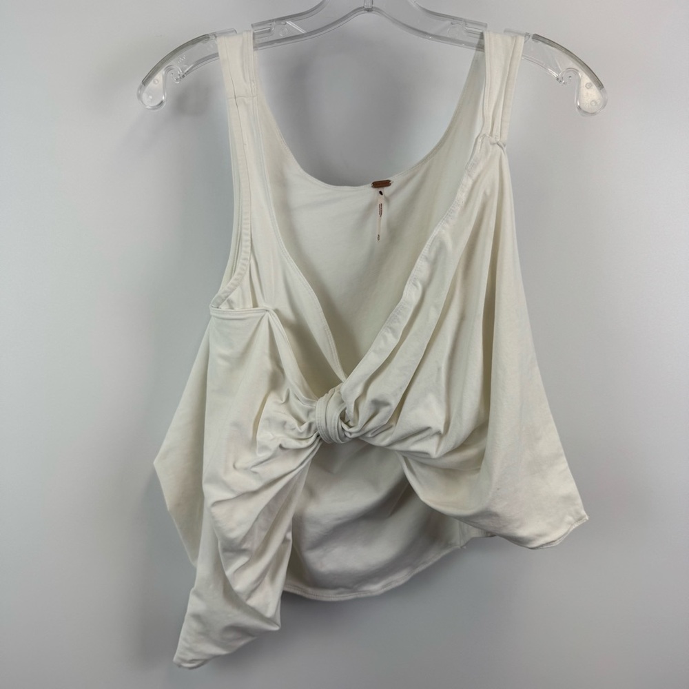 Free People Cream Knot-Front Tank Top Women's Size XS